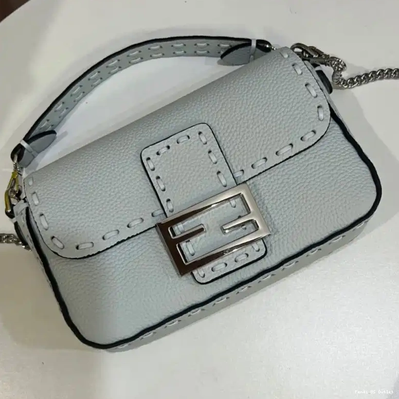 Affordable Bag Baguette In Sky Mini Fendi Cuoio Blue Leather Romano Selleria 0420 HOT SALE